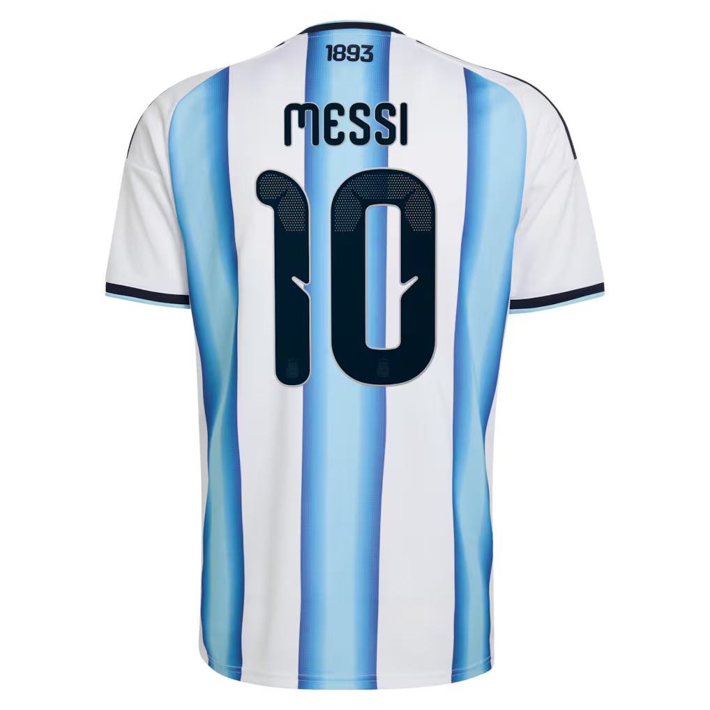 Argentina Home player edition shirt with #10 Leo