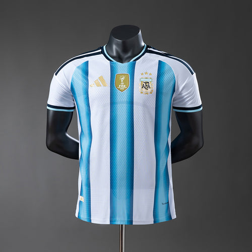 Argentina Home player edition shirt with #10 Leo